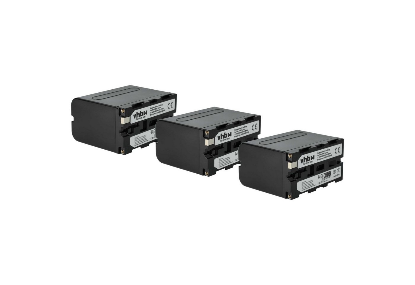 vhbw passend für Yongnuo YN-600 RGB3200-5500K CRI 95+ LED, YN-608 Kamera-Akku Li-Ion 6000 mAh von vhbw