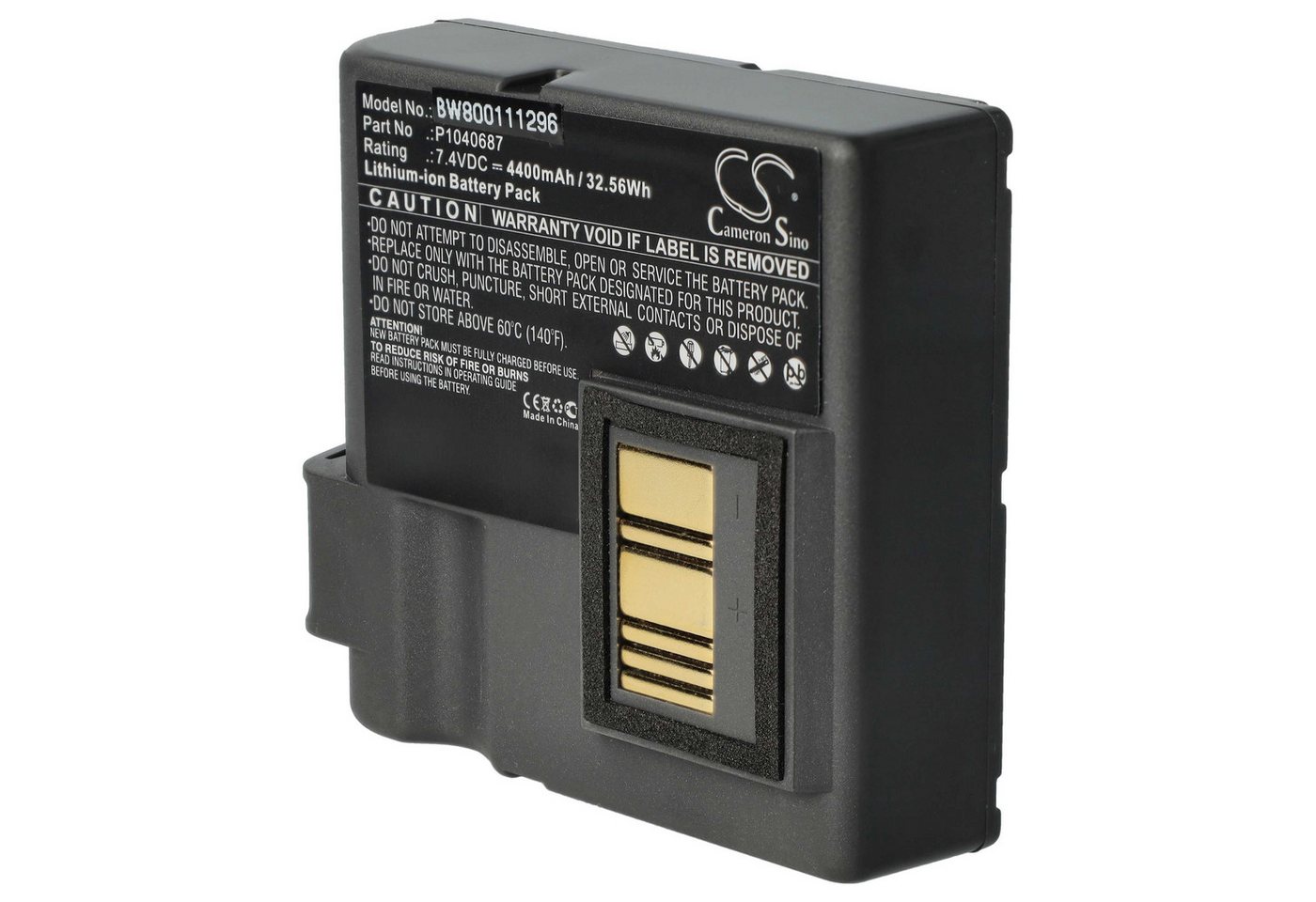 vhbw kompatibel mit Zebra QLN420, ZQ630 Akku Li-Ion 4400 mAh (7,4 V) von vhbw