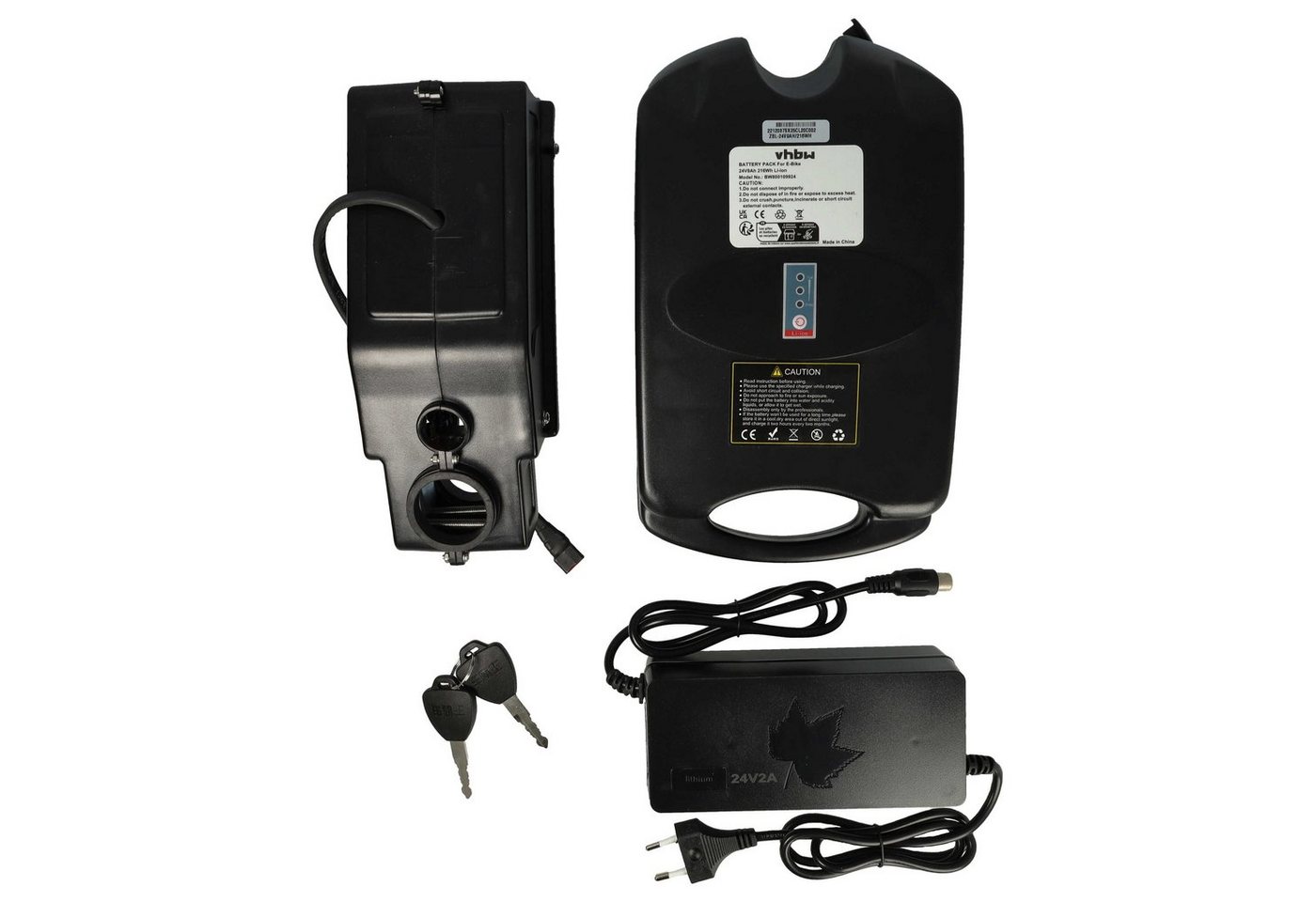 vhbw passend für diversen E-Bikes mit 24V-Frosch-Akku Fahrrad (9 Ah, 24 V, E-Bike Akku Li-Ion 9000 mAh von vhbw