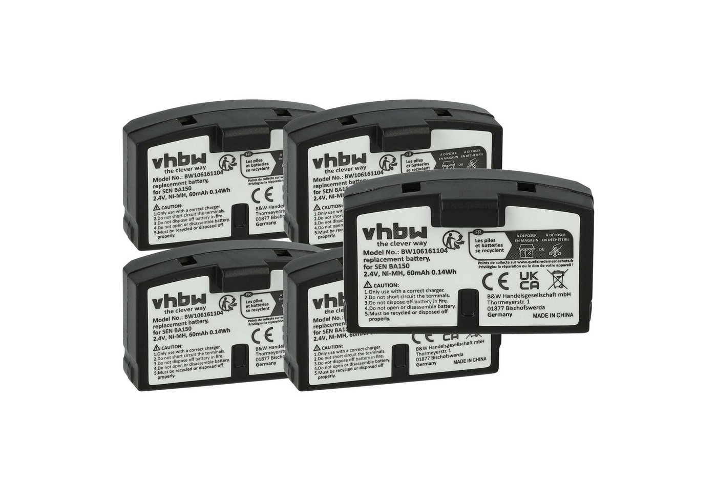 vhbw passend für AKG Balance K 122 IR, K 216 AFC, K 215 AFC Kopfhörer (60 Akku NiMH 60 mAh von vhbw