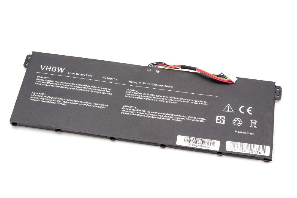 vhbw passend für Acer Aspire E5-711, E5-571-563B, E5-571P-363N, Laptop-Akku 3000 mAh von vhbw