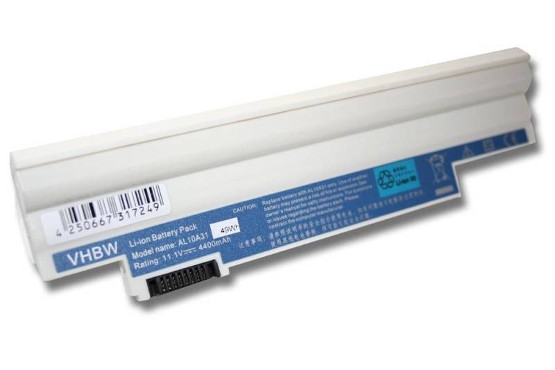 vhbw passend für Acer Aspire One 522-BZ465, 522-BZ824, AOD255-1134, Laptop-Akku Li-Ion 4400 mAh von vhbw