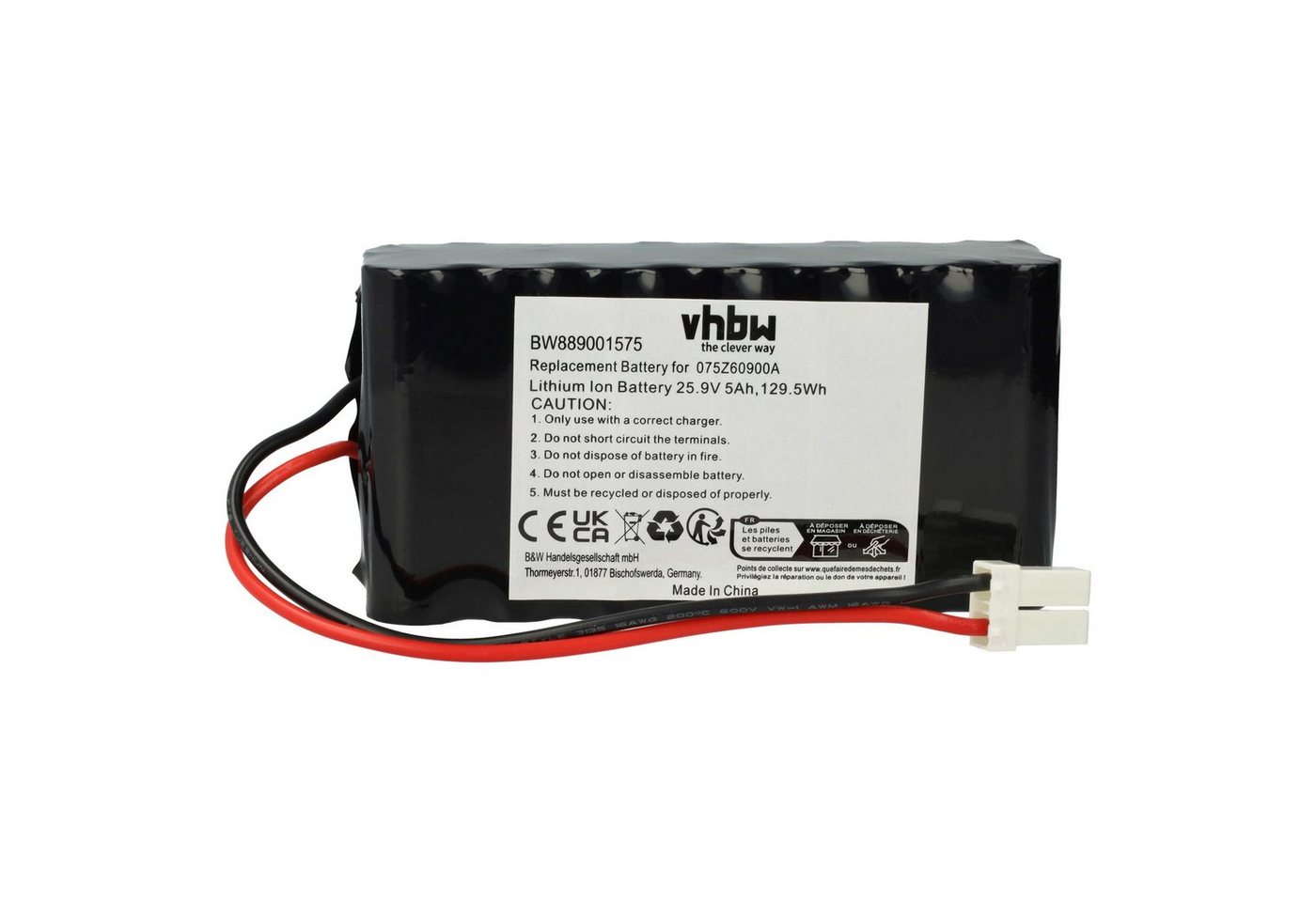 vhbw passend für Ambrogio Twenty 29 Deluxe, Quad, 29 Elite, Deluxe, 25 Akku Li-Ion 5000 mAh von vhbw