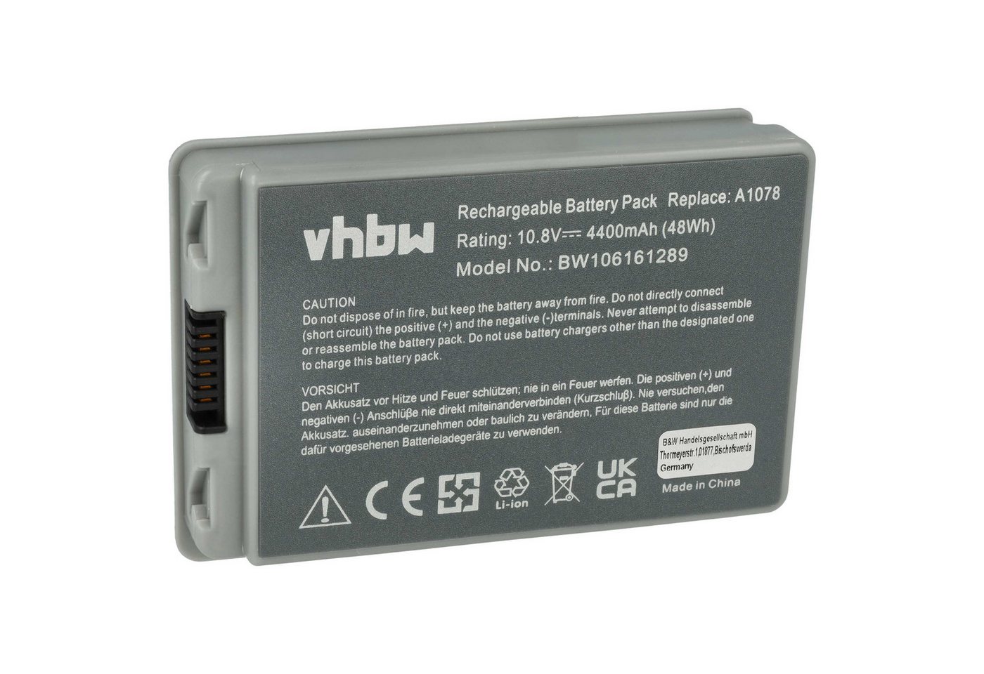vhbw passend für Apple PowerBook G4 15 M9676Z/A, G4 15 M9676X/A, G4 15 Laptop-Akku Li-Ion 4400 mAh vhbw passend für Apple PowerBook G4 15 M9676Z/A, G4 15 M9676X/A, G4 15 Laptop-Akku Li-Ion 4400 mAh von vhbw