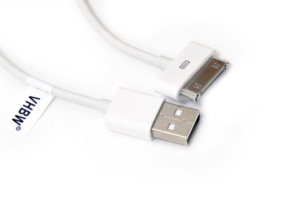 vhbw passend für Apple iPod 7 Gen. Classic Late 2009 A1238 - 160Gb, Classic USB-Kabel von vhbw