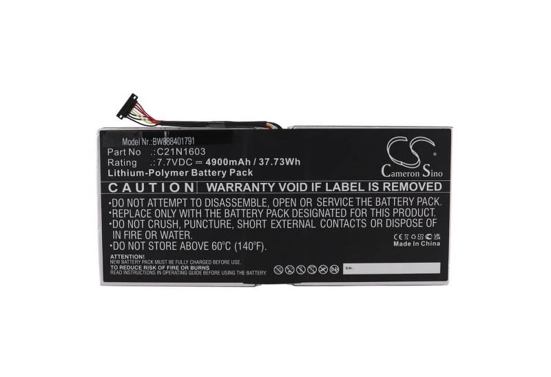 vhbw passend für Asus Transformer 3 Pro T303UA-GN027T, T303UA-GN032R, Tablet-Akku Li-Polymer 4900 mAh von vhbw