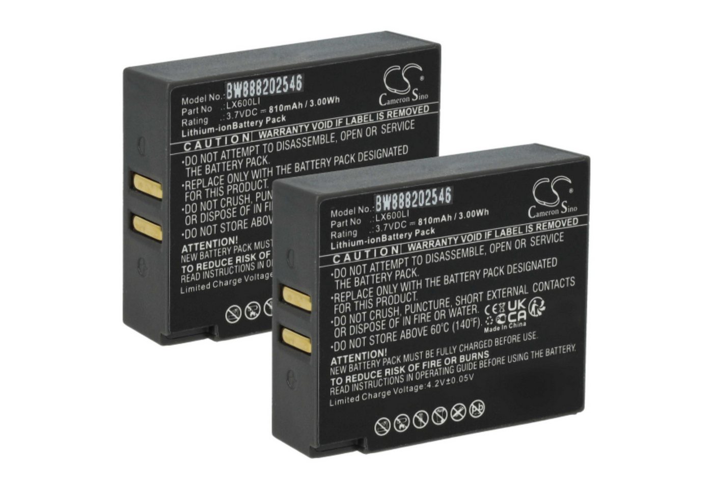 vhbw passend für Eartec HUB, Hub Systems, HUB5S, UltraLITE, HUB HD Akku Li-Ion 810 mAh von vhbw