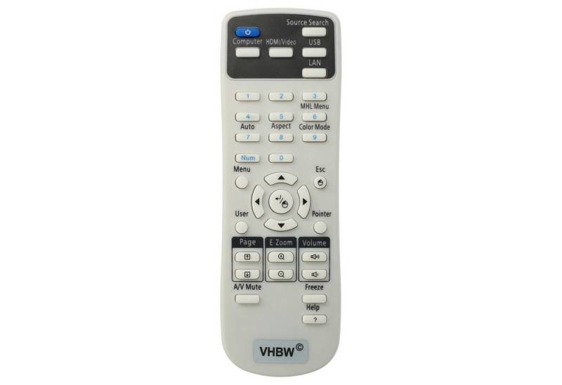 vhbw passend für Epson EX7240, H719A, PowerLite 1264, EX9200 PRO, EX7240 Fernbedienung von vhbw