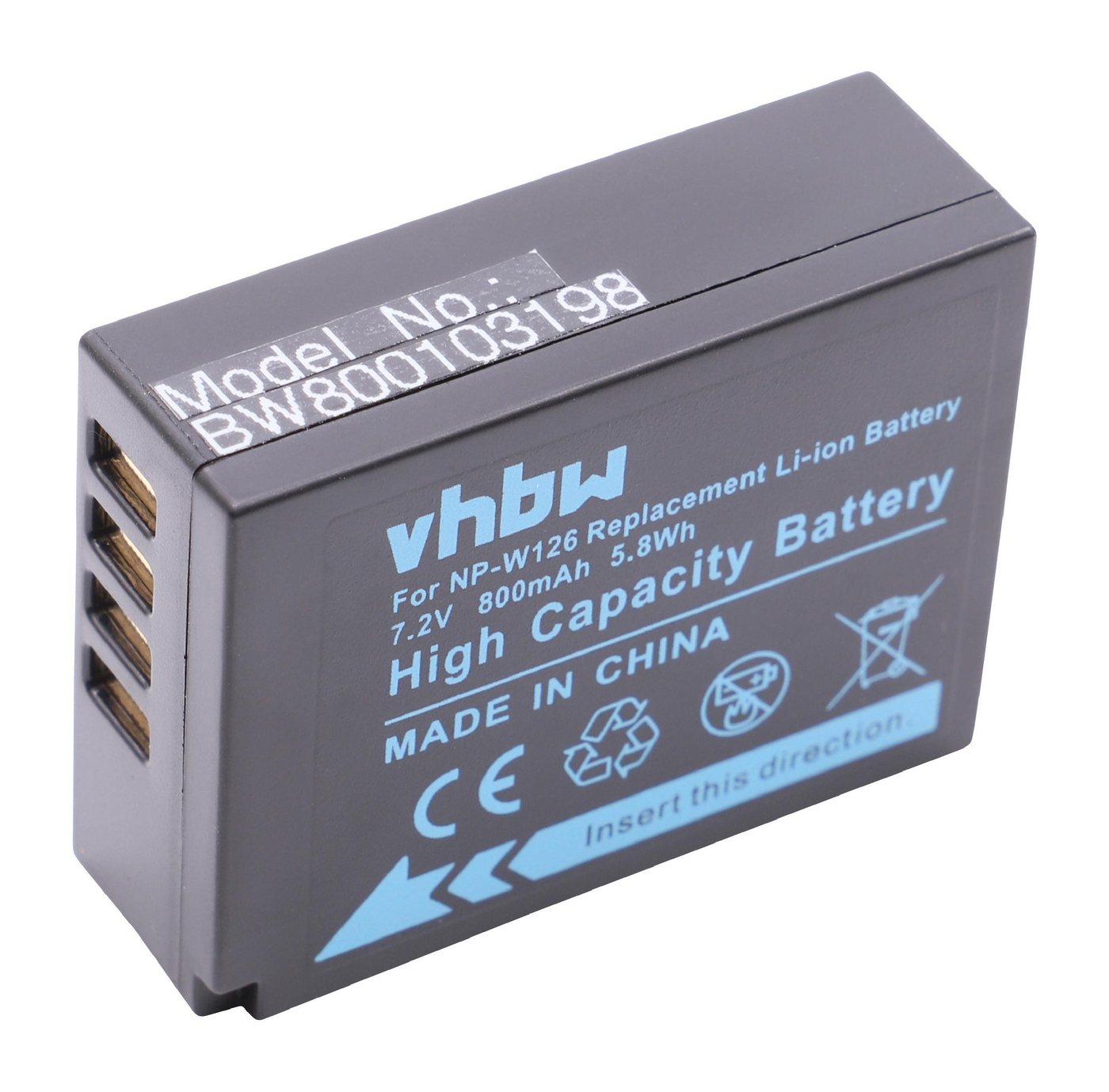 vhbw passend für Fujifilm FinePix HS50EXR, HS50, HS55 EXR, HS33 EXR, HS30 Kamera-Akku Li-Ion 800 mAh von vhbw