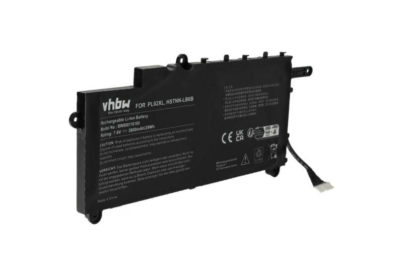 vhbw passend für HP Pavilion 11-N088NF, 11-N087NG, 11-N085NG, 11-N084SA, Laptop-Akku Li-Ion 3800 mAh von vhbw