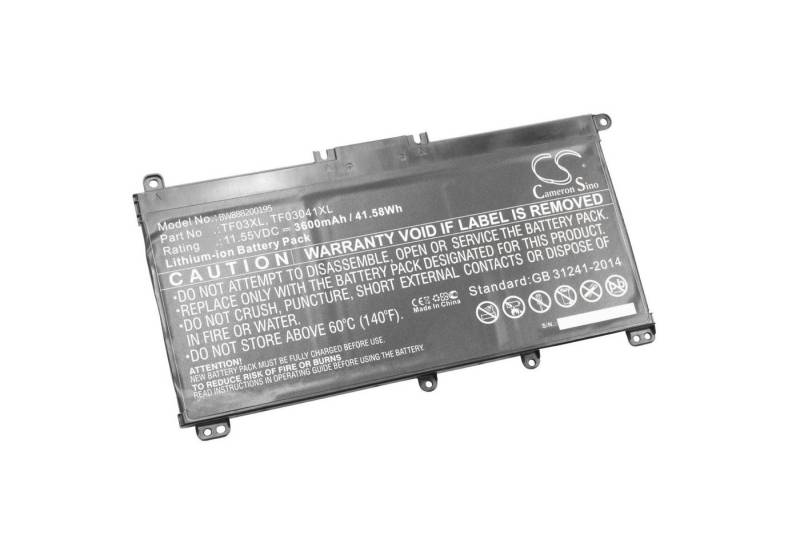 vhbw passend für HP Pavilion 15-CC163TX, 15-CC154TX, 15-cc165TX, Laptop-Akku Li-Ion 3600 mAh von vhbw