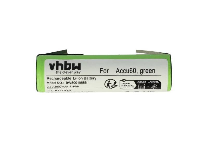 vhbw passend für Kärcher WV2 Plus, WV2 Premium, WV50 Plus, WV70, WV1 Plus Akku 2000 mAh von vhbw