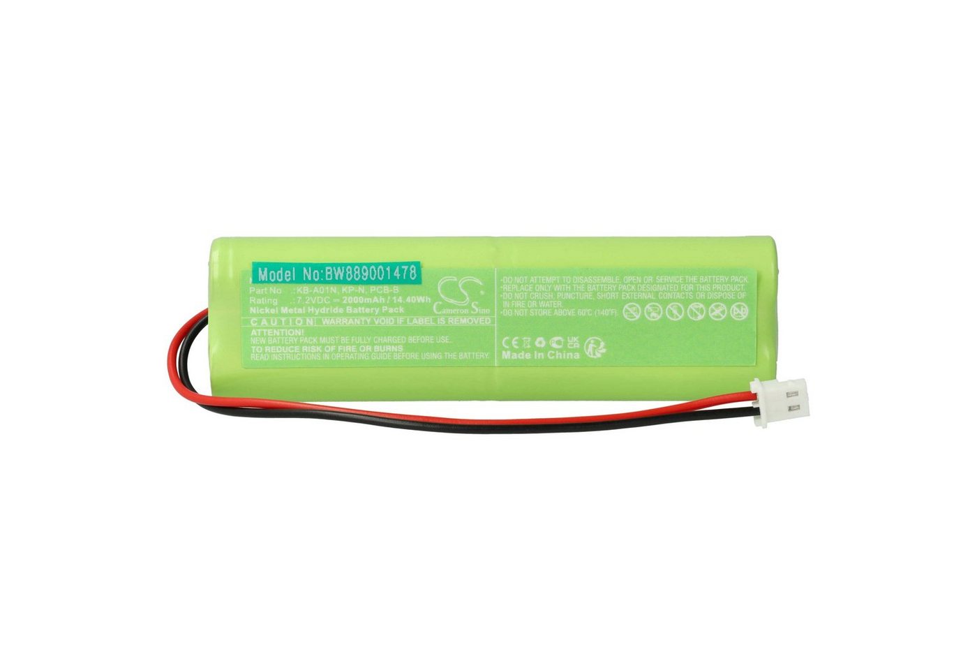 vhbw passend für Kern PKS, CDS, CKE, DS, KB Waage (2000 mAh, 7,2 V, NiMH) Akku NiMH 2000 mAh von vhbw