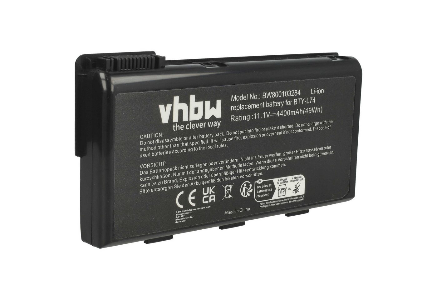 vhbw passend für MSI CR630-V1216FD, CR630-P3443W7P, CR630-Blu-Ray, Laptop-Akku Li-Ion 4400 mAh von vhbw