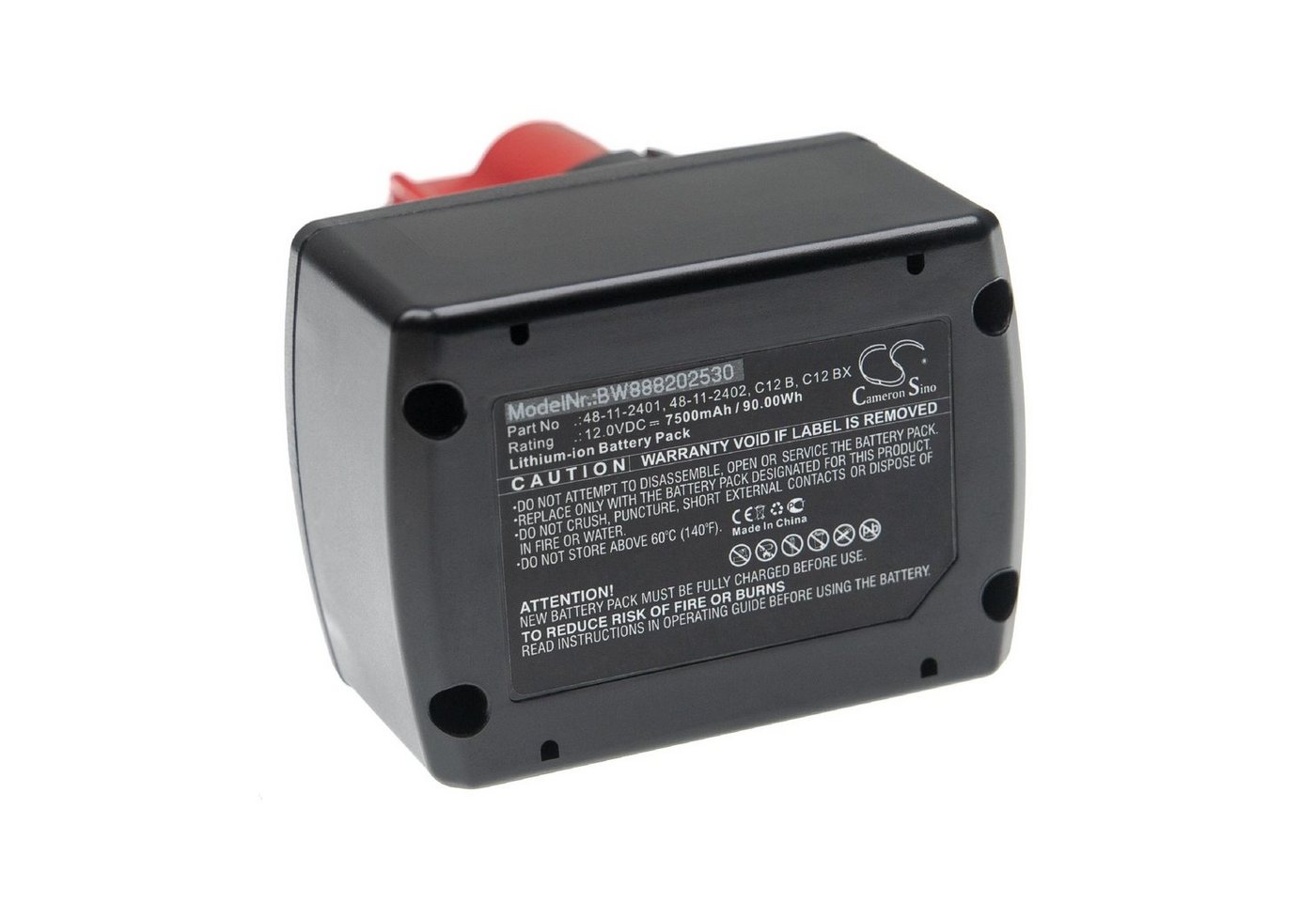 vhbw passend für Milwaukee M12 CCS44-402C, M12 CCS44-602X, M12 CD, M12 Akku 7500 mAh von vhbw