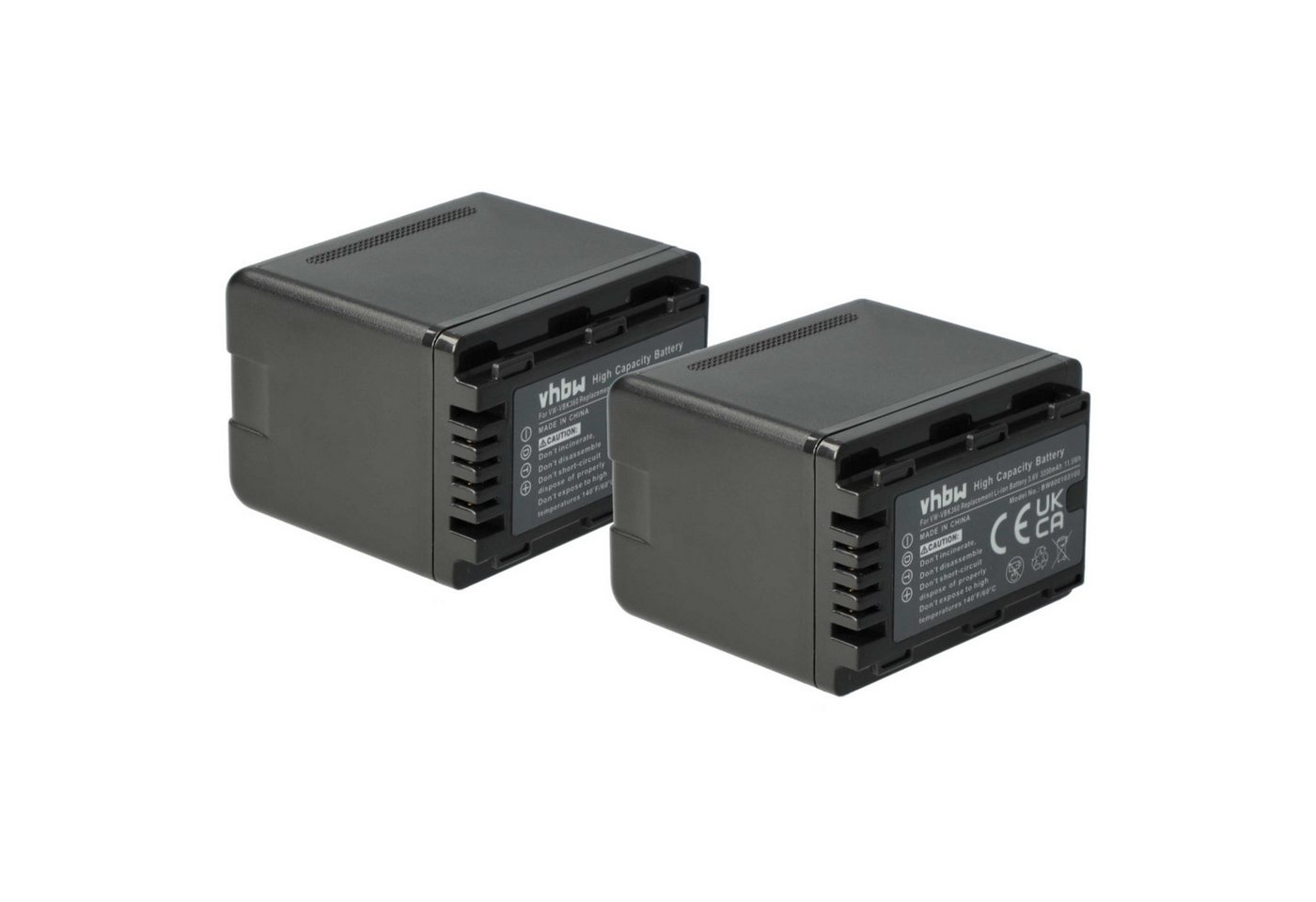 vhbw passend für Panasonic HDC-SD66EG-K, HDC-SD80EG-K, HDC-SD80, HDC-SD90 Kamera-Akku Li-Ion 3200 mAh von vhbw