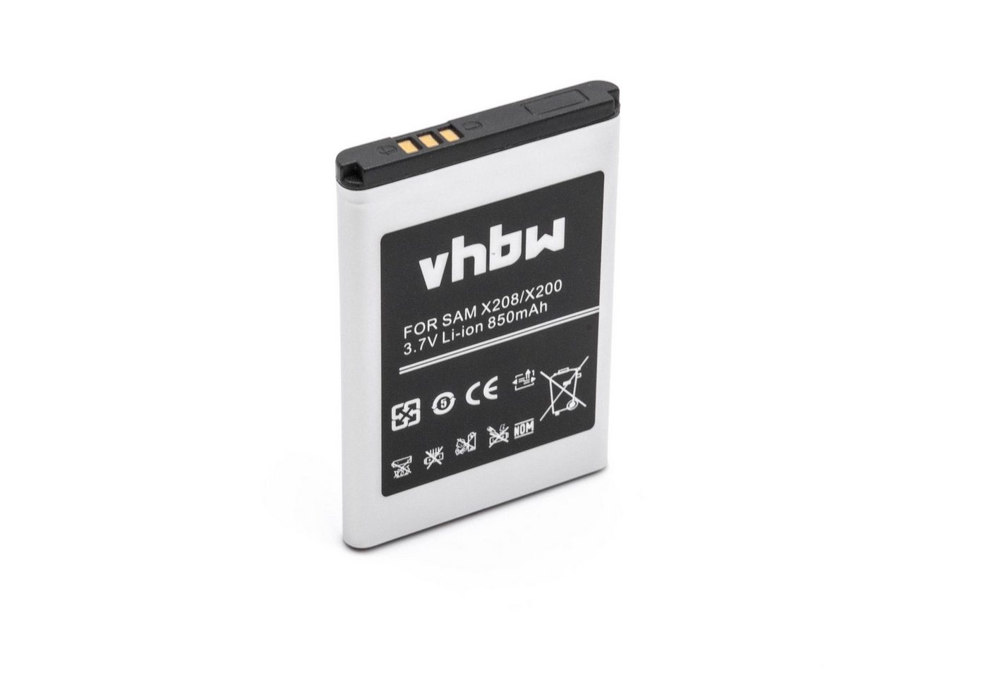 vhbw passend für Samsung GT-C3750, GT-C5212, GT-C3560, GT-C3520, GT-E1080, Smartphone-Akku Li-Ion 850 mAh von vhbw