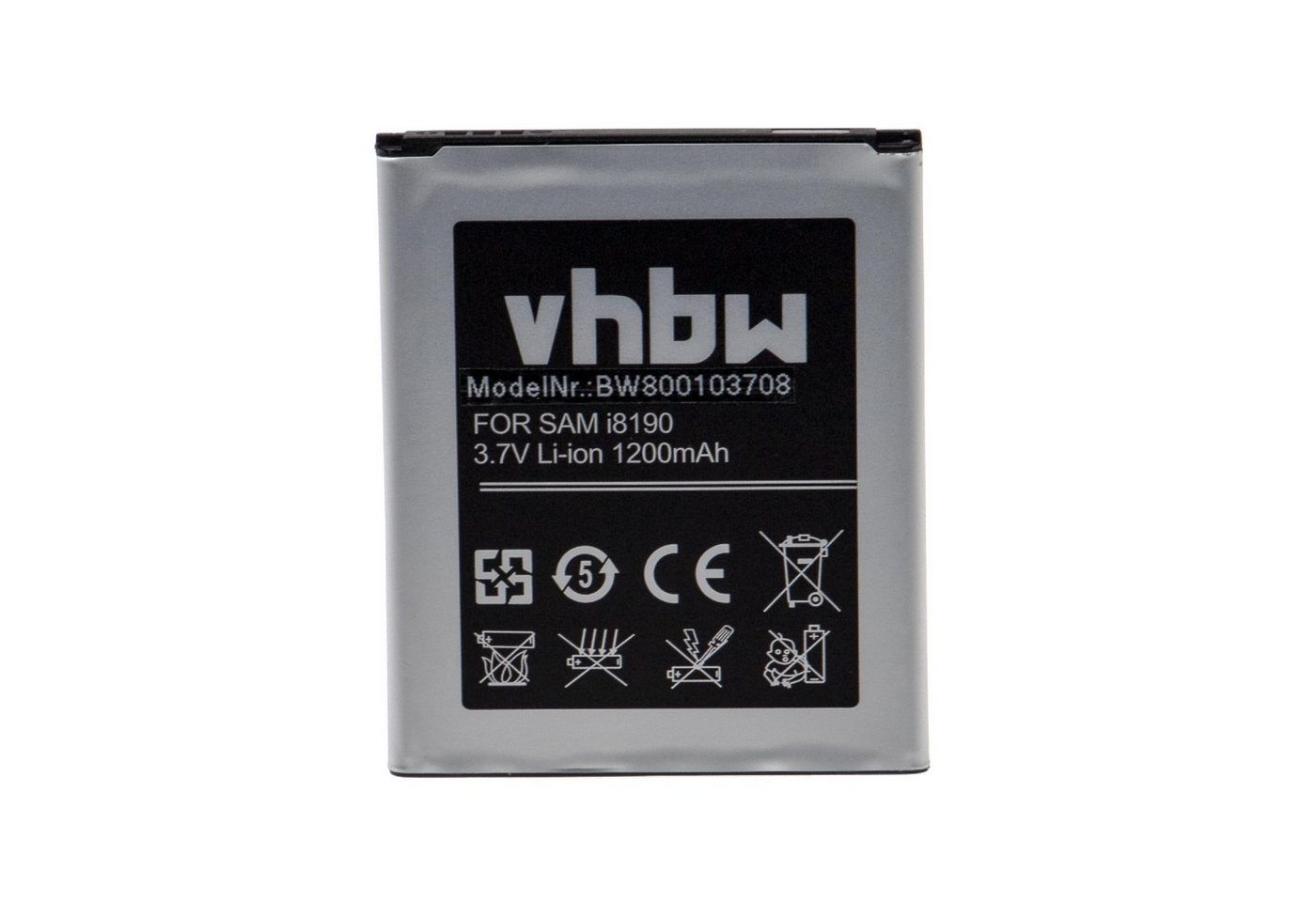 vhbw passend für Samsung Galaxy Ace 2, GT-I8160P, GT-I8160, GT-I8190, Smartphone-Akku Li-Ion 1100 mAh von vhbw