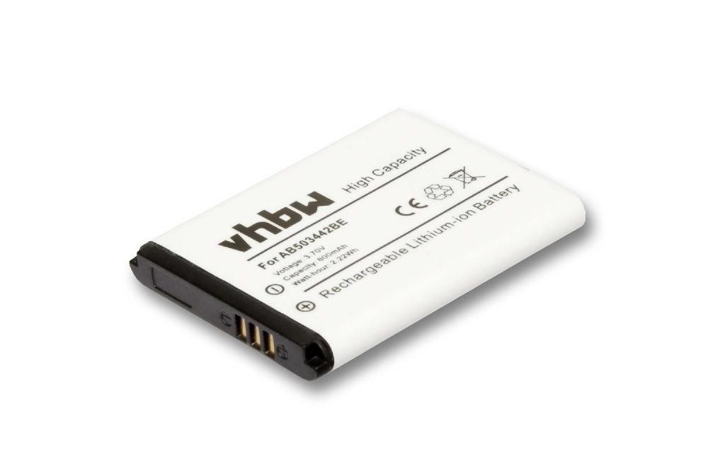 vhbw passend für Samsung SGH-E488, SGH-E570, SGH-E690, SGH-J578, SGH-E390, Smartphone-Akku 600 mAh von vhbw