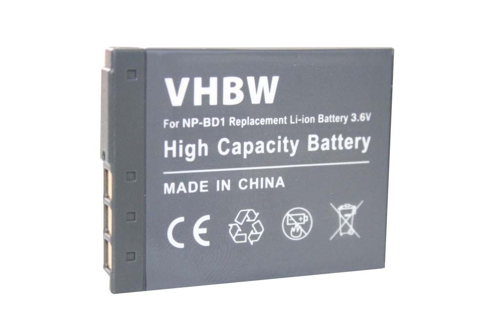 vhbw passend für Sony Cybershot DSC-T200, DSC-T300, DSC-T500, DSC-T700, Kamera-Akku Li-Ion 500 mAh vhbw passend für Sony Cybershot DSC-T200, DSC-T300, DSC-T500, DSC-T700, Kamera-Akku Li-Ion 500 mAh von vhbw