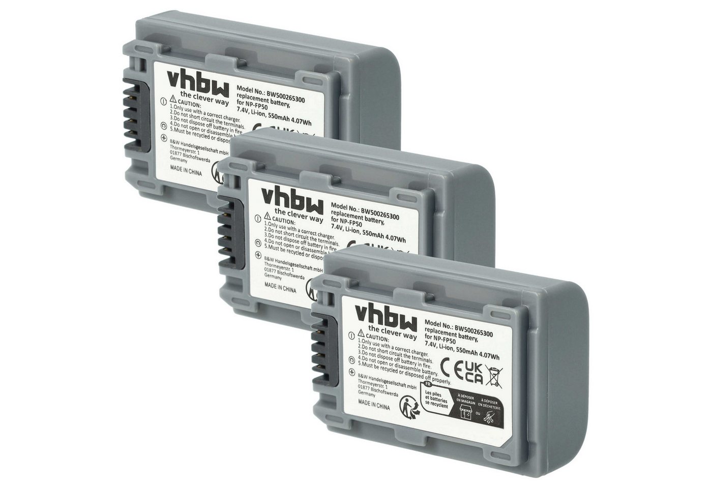 vhbw passend für Sony DCR-DVD Serie DCR-DVD705, DCR-DVD705E, DCR-DVD755, Kamera-Akku 500 mAh von vhbw
