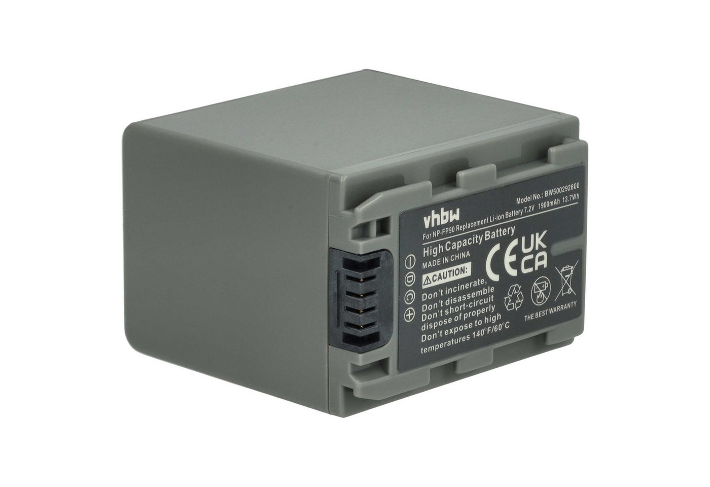 vhbw passend für Sony DCR-HC Serie DCR-HC18E, DCR-HC19, DCR-HC19E, Kamera-Akku 1900 mAh von vhbw