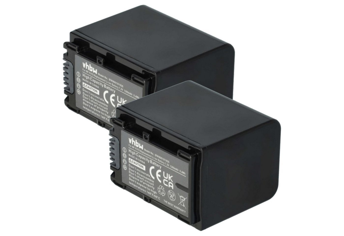 vhbw passend für Sony HDR-XR500VE, HDR-XR500E, HDR-XR350VE, HDR-XR520E Kamera-Akku Li-Ion 1300 mAh von vhbw