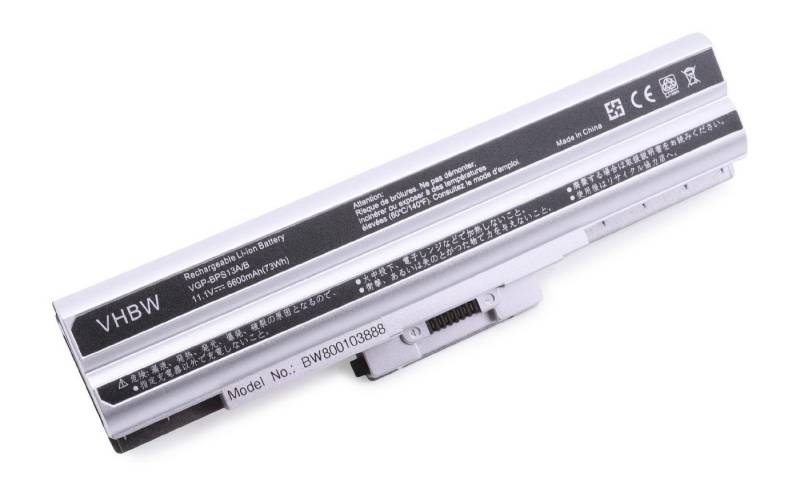 vhbw passend für Sony Vaio VGN-AW82JS, VGN-AW81DS, VGN-AW81JS, VGN-AW81YS, Laptop-Akku Li-Ion 6600 mAh von vhbw
