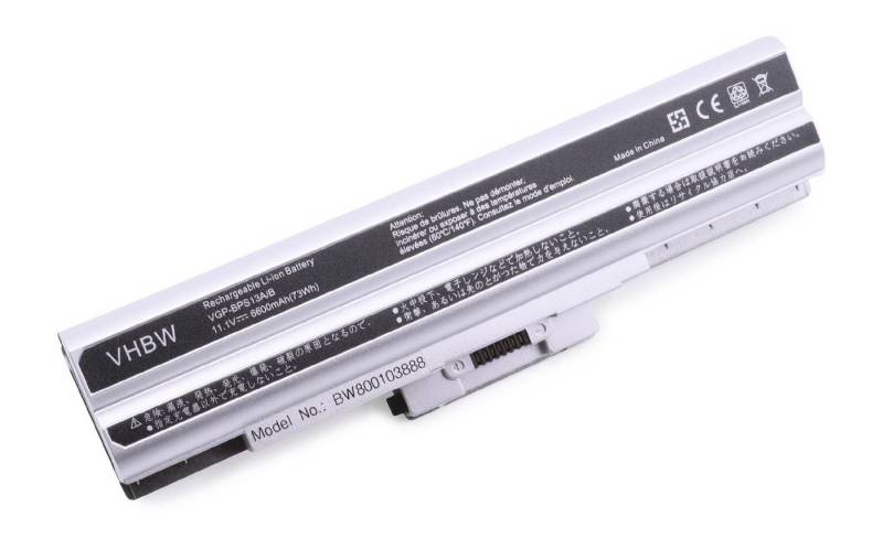 vhbw passend für Sony Vaio VGN-AW93GS, VGN-AW93HS, VGN-AW93ZFS, Laptop-Akku Li-Ion 6600 mAh von vhbw