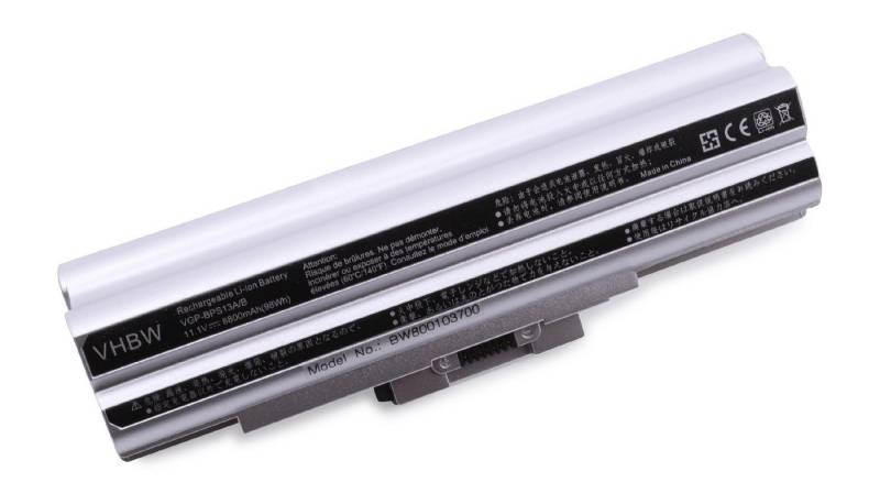 vhbw passend für Sony Vaio VGN-FW465J/H, VGN-FW465J/B, VGN-FW455J/H, Laptop-Akku Li-Ion 8800 mAh von vhbw
