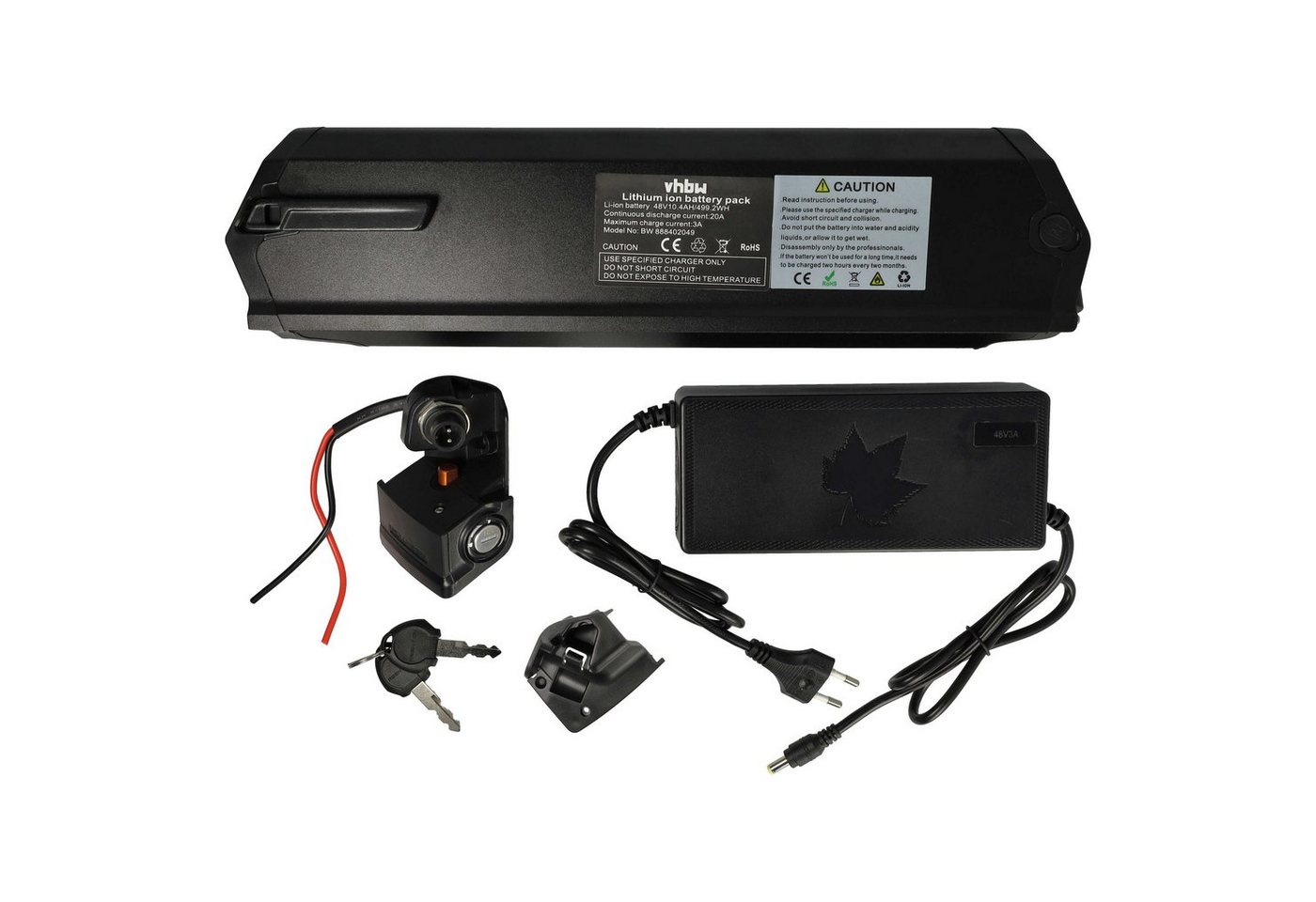 vhbw passend für e-JOE GADIS Long Range Comfort Cruiser Fahrrad / E-Bike E-Bike Akku Li-Ion 10400 mAh von vhbw