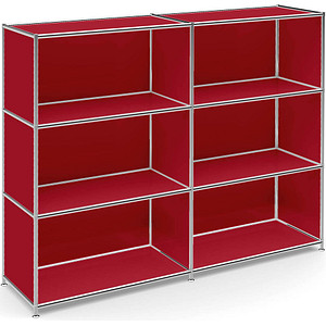 viasit Aktenregal System4 rubinrot 152,9 x 40,4 x 118,2 cm von viasit