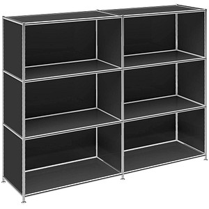 viasit Aktenregal System4 schwarz 152,9 x 40,4 x 118,2 cm von viasit