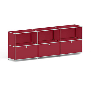 viasit Sideboard System4, 214893 rubinrot 227,9 x 40,4 x 80,7 cm von viasit