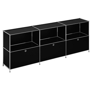 viasit Sideboard System4, 214908 schwarz 227,9 x 40,4 x 80,7 cm von viasit