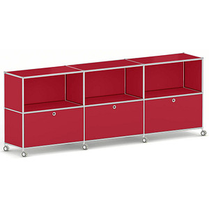 viasit Sideboard System4, 214927 rubinrot 230,1 x 42,6 x 86,7 cm von viasit