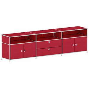 viasit Sideboard System4, 496623 rubinrot 227,9 x 40,4 x 62,0 cm von viasit