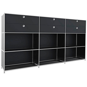 viasit Sideboard System4, 82857 schwarz 227,9 x 40,4 x 118,2 cm von viasit