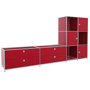 viasit Sideboard System4, 83905 rubinrot 227,9 x 40,4 x 118,2 cm von viasit