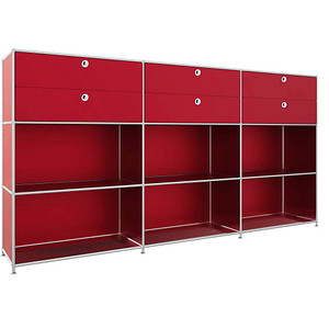 viasit Sideboard System4, 83915 rubinrot 227,9 x 40,4 x 118,2 cm von viasit