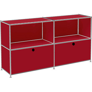 viasit Sideboard System4, 86283 rubinrot 152,9 x 40,4 x 80,7 cm von viasit