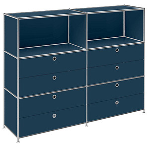 viasit Sideboard System4, 86327 violettblau 152,9 x 40,4 x 118,2 cm von viasit