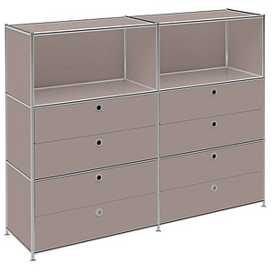 viasit Sideboard System4, 86328 taupe 152,9 x 40,4 x 118,2 cm von viasit