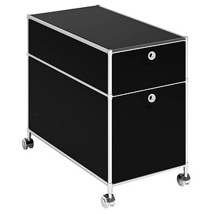viasit System4 Rollcontainer schwarz 2 Auszüge 42,0 x 78,0 x 62,0 cm von viasit