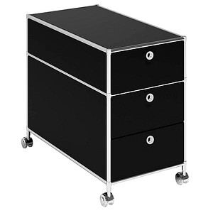 viasit System4 Rollcontainer schwarz 3 Auszüge 42,0 x 78,0 x 62,0 cm von viasit