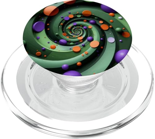 Abstrakte Fibonacci-Spirale in Lila, Orange und Grün PopSockets PopGrip für MagSafe Abstrakte Fibonacci-Spirale in Lila, Orange und Grün PopSockets PopGrip für MagSafe von vickybragomitchell