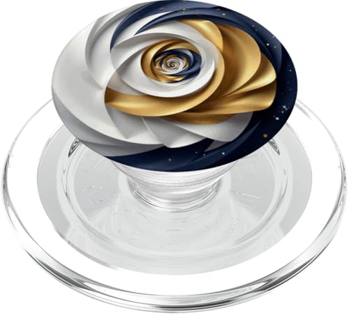 Blau Weißgold Fibonacci Spirale PopSockets PopGrip für MagSafe Blau Weißgold Fibonacci Spirale PopSockets PopGrip für MagSafe von vickybragomitchell