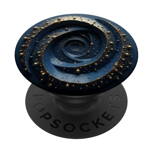 Blaue und goldene Fibonacci-Spirale PopSockets Klebender PopGrip Blaue und goldene Fibonacci-Spirale PopSockets Klebender PopGrip von vickybragomitchell