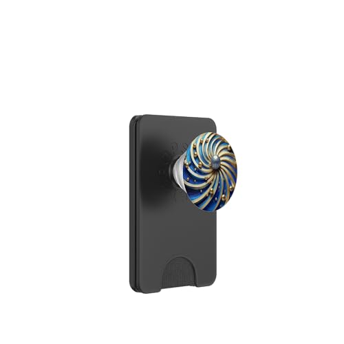 Blaue und goldene Fibonacci-Spirale PopSockets PopWallet für MagSafe Blaue und goldene Fibonacci-Spirale PopSockets PopWallet für MagSafe von vickybragomitchell