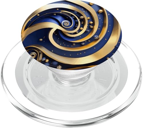 Blaue und goldene Spirale PopSockets PopGrip für MagSafe Blaue und goldene Spirale PopSockets PopGrip für MagSafe von vickybragomitchell